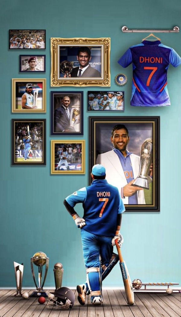 Dhoni Thala Mahi Cricket A4 Size Poster without frame..paper Glossy 300 gsm ..