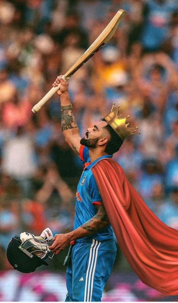 Virat Kohli Cricket A4 Size Poster without frame..paper Glossy 300 gsm ..