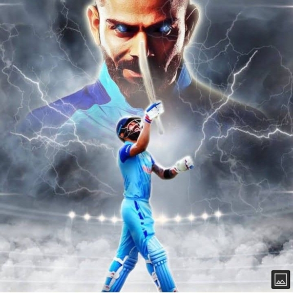Virat Kohli Cricket A4 Size Poster without frame..paper Glossy 300 gsm ..