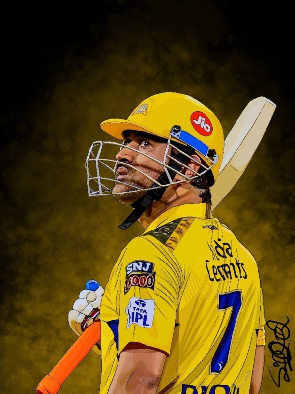 Dhoni Thala Mahi Cricket A4 Size Poster without frame..paper Glossy 300 gsm ..