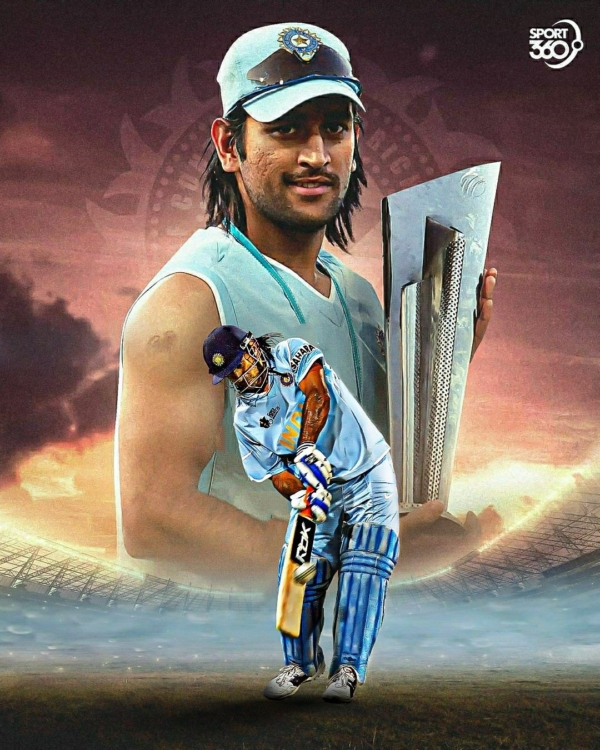 Dhoni Thala Mahi Cricket A4 Size Poster without frame..paper Glossy 300 gsm ..