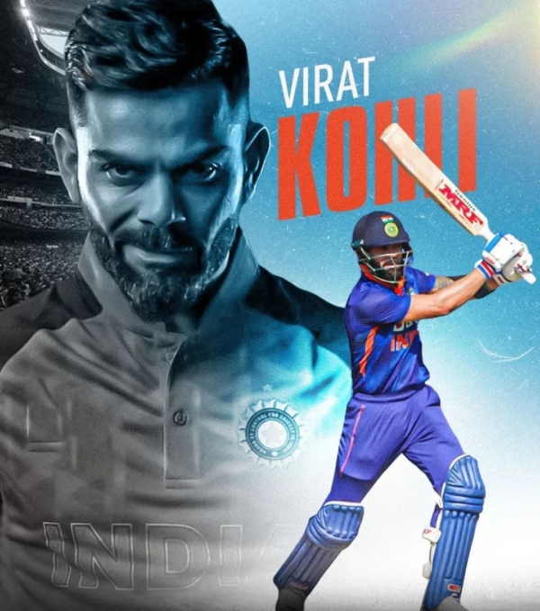 Virat Kohli Cricket A4 Size Poster without frame..paper Glossy 300 gsm ..