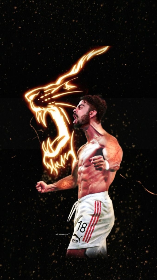 Virat Kohli Cricket A4 Size Poster without frame..paper Glossy 300 gsm ..
