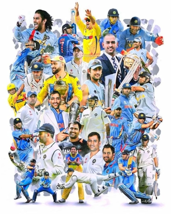 Dhoni Thala Mahi Cricket A4 Size Poster without frame..paper Glossy 300 gsm ..